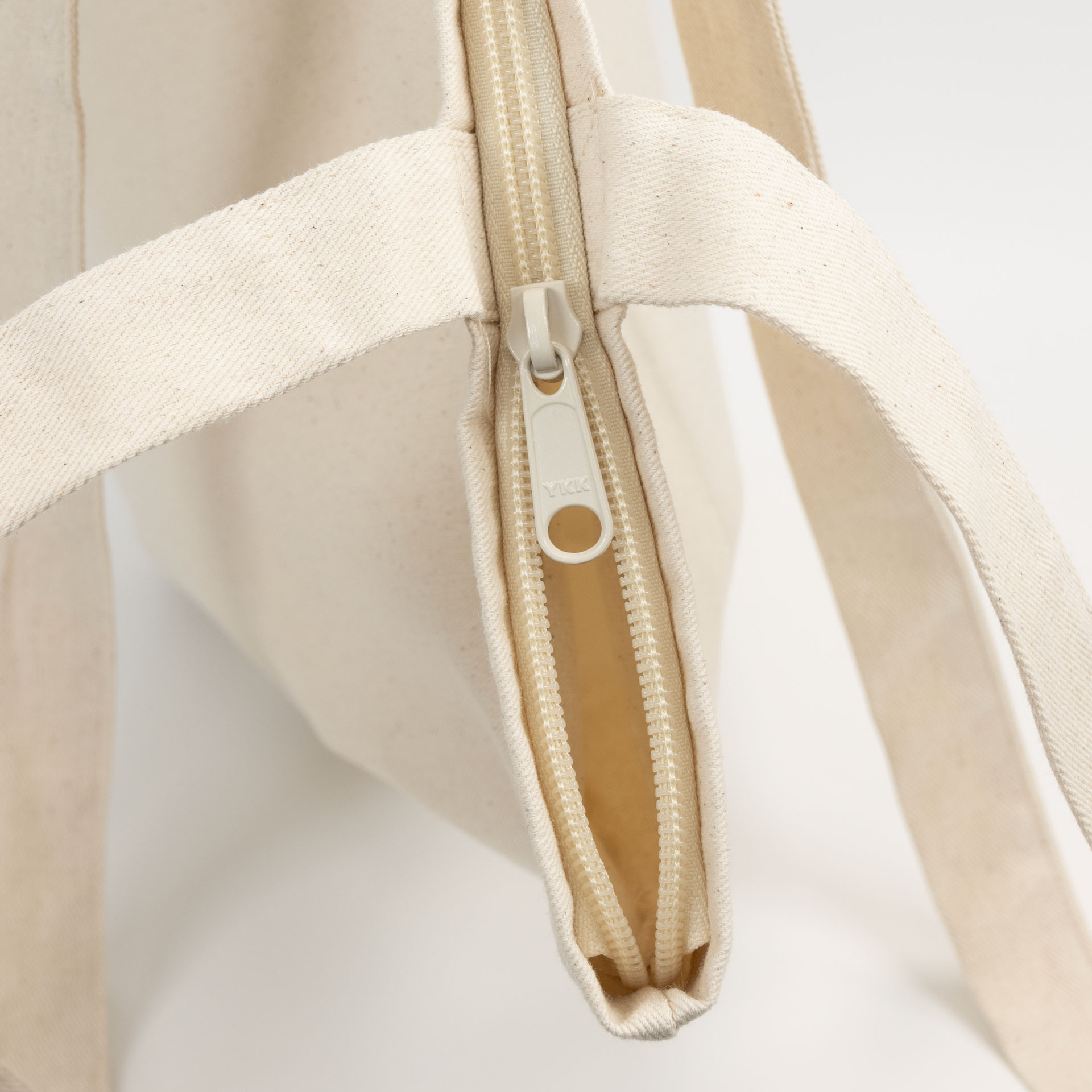 OTTAWA – Schwere Baumwolltasche mit Reißverschluss und langen Henkeln