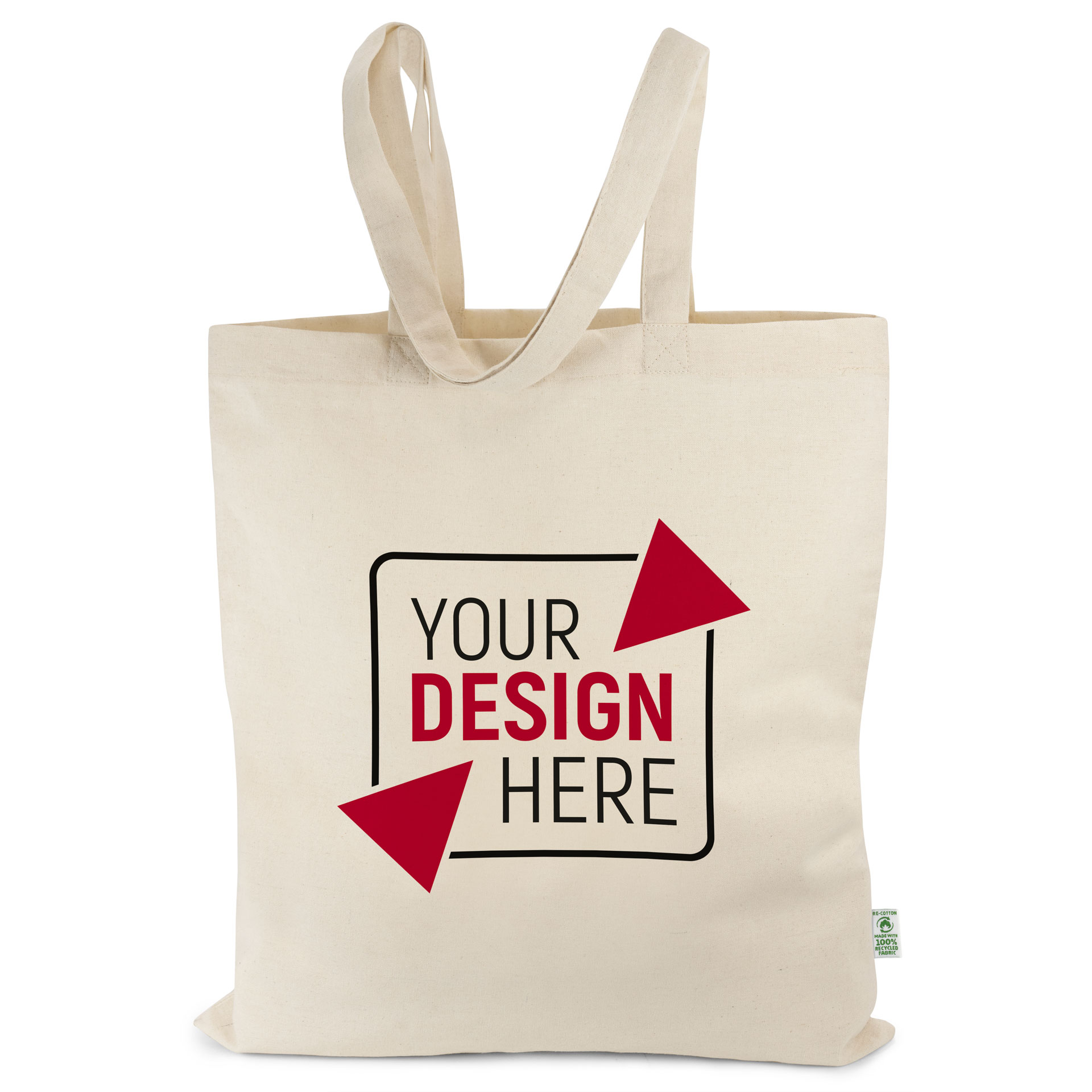 PASSAU – Klassische Tasche aus recycelter Baumwolle mit langen Henkeln