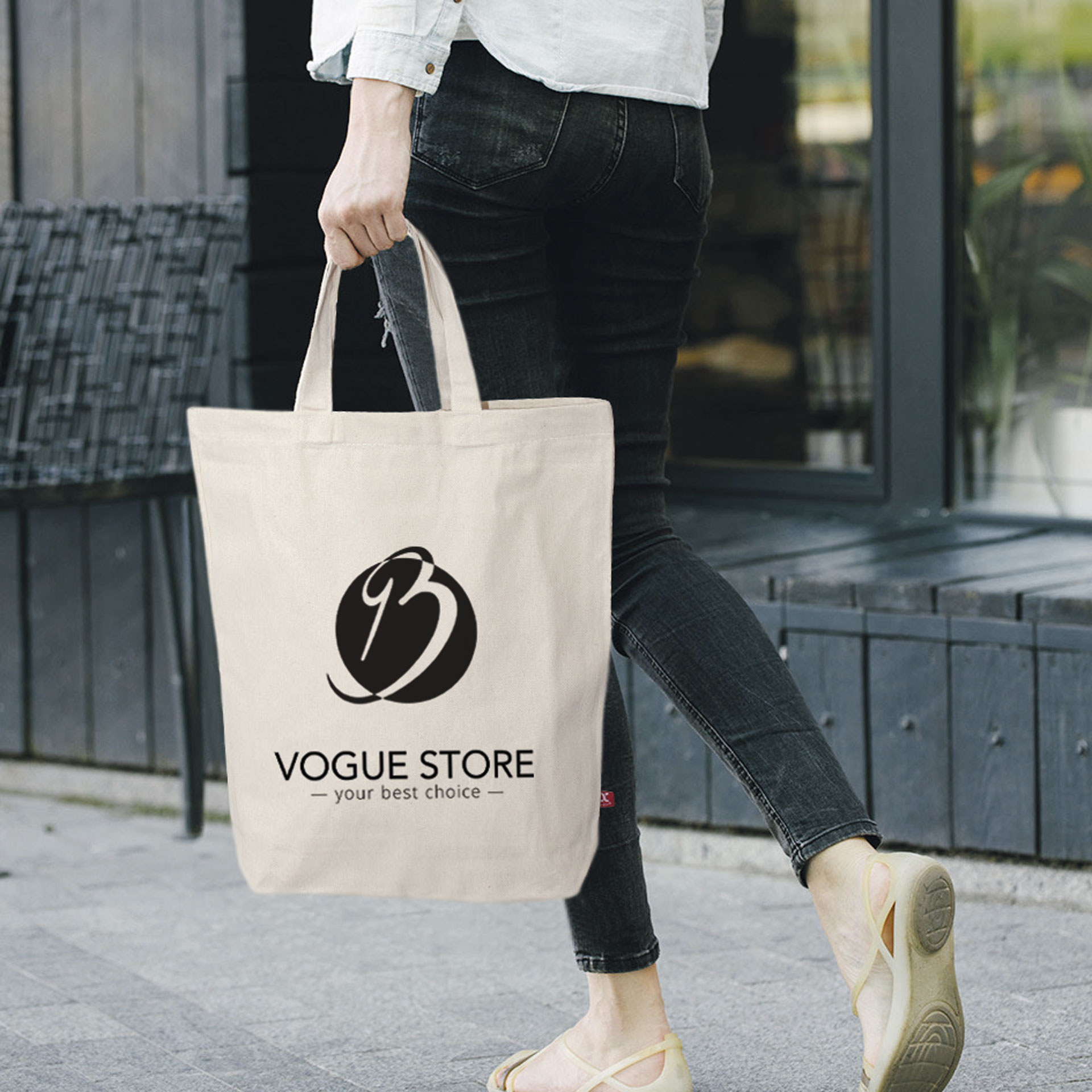 SYDNEY – Schwere Baumwolltasche mit kurzen Henkeln