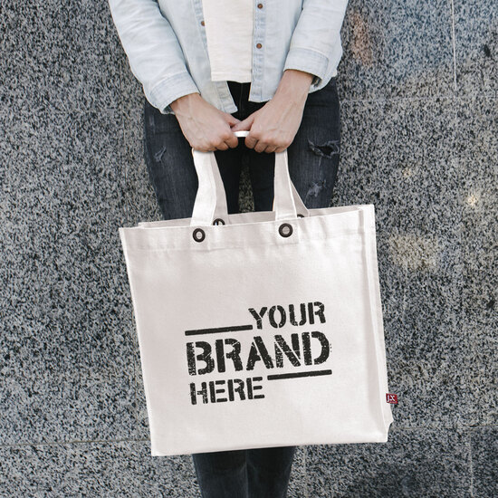 MACAU – Schwere Baumwolltasche mit kurzen Henkeln