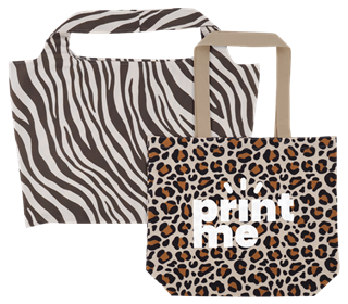 Strand- und Shoppertaschen mit Tierprint