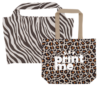 Strand- und Shoppertaschen mit Tierprint