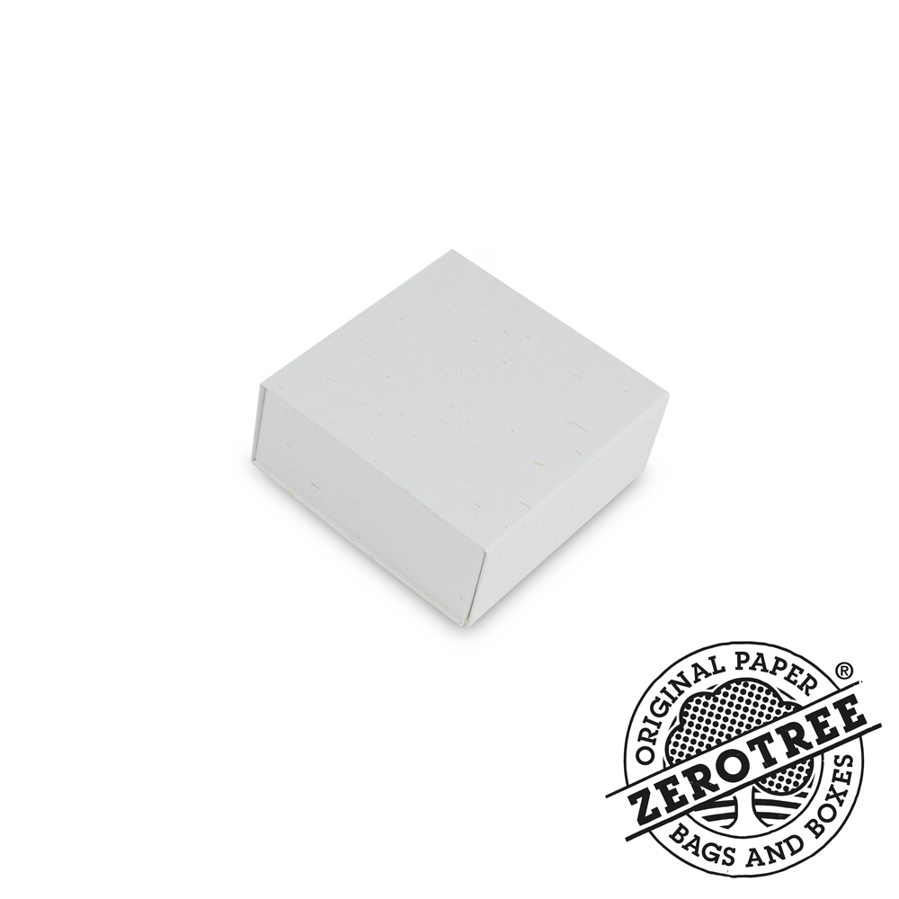 Luxus Magnetfaltkartonagen VPD086 14 x 14,5 x 5,7 cm weiss/Strohfasern