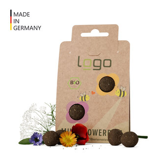 Mini-Seedbomb - Mini-Flower-Ball "Bienenwiese" - torffrei