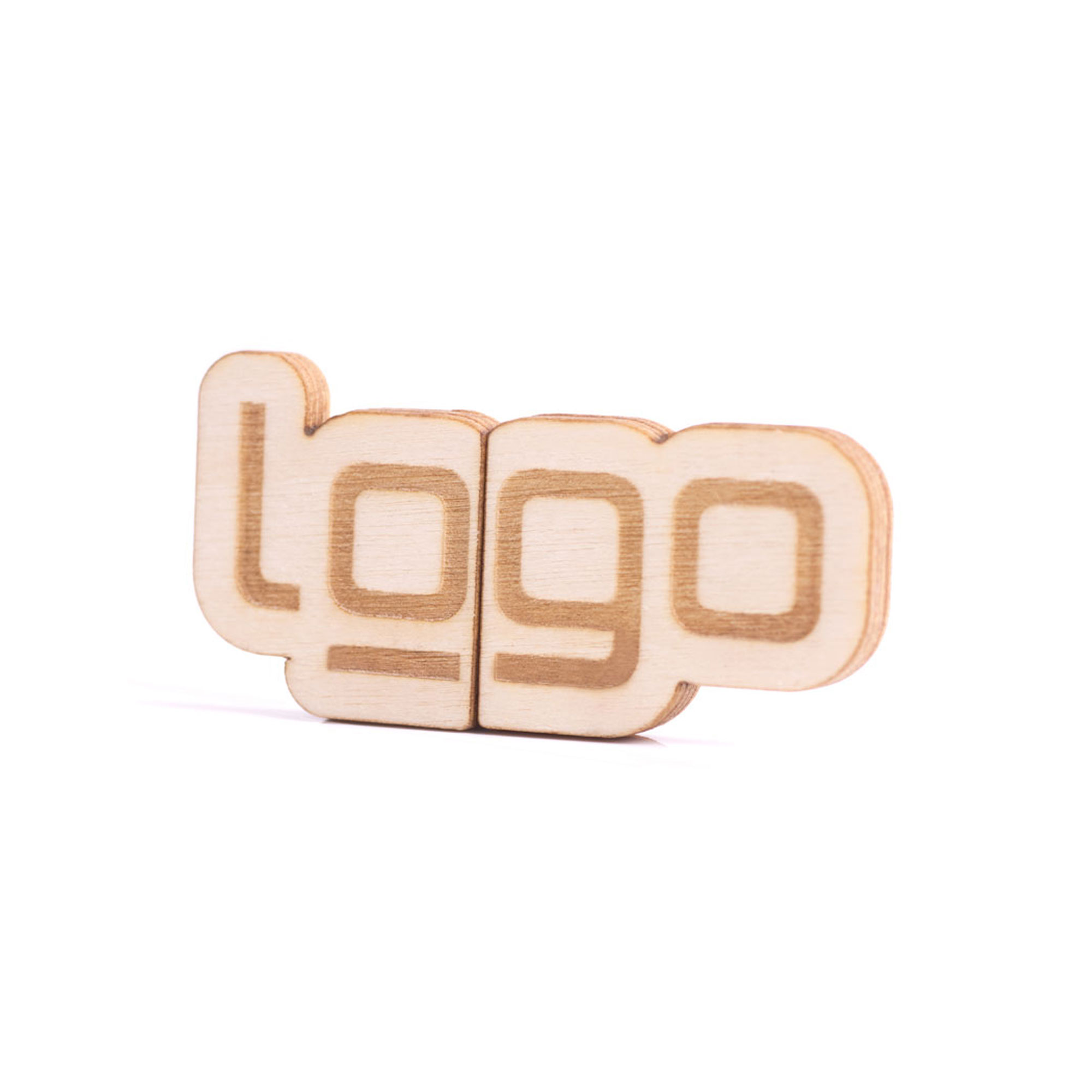 USB Stick Eigendesign 2D mit Kappe (FSC® zertifiziert) (Holz)