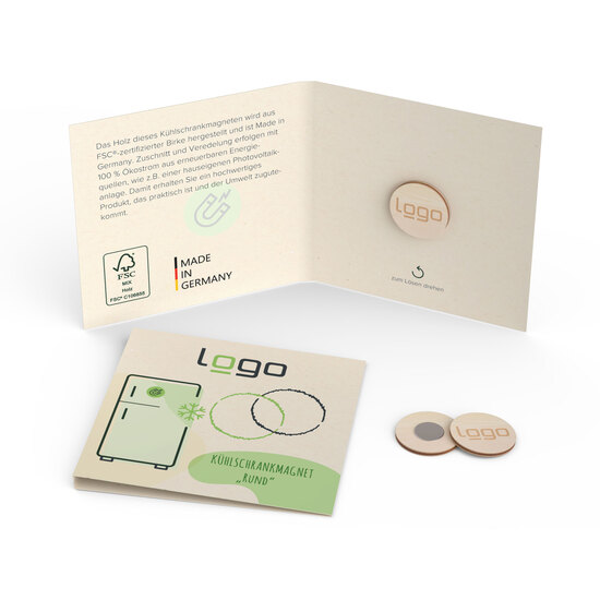 Kühlschrankmagnet rund (FSC® zertifiziert)