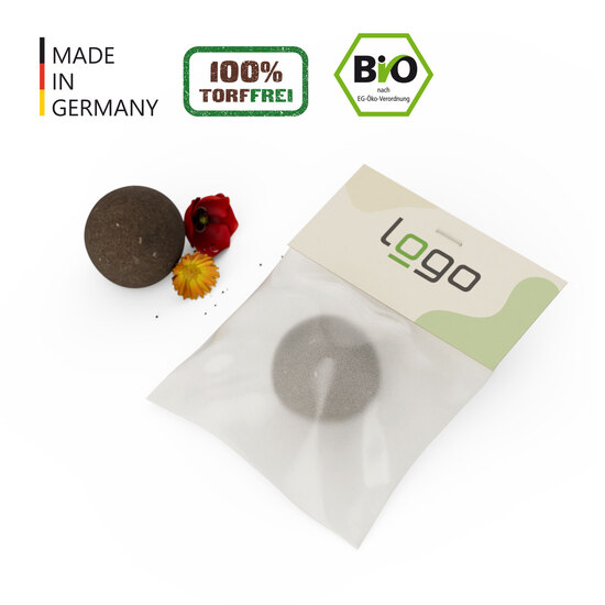 Seedball – Flower-Ball "Bienenwiese" im Pergaminbeutel - torffrei