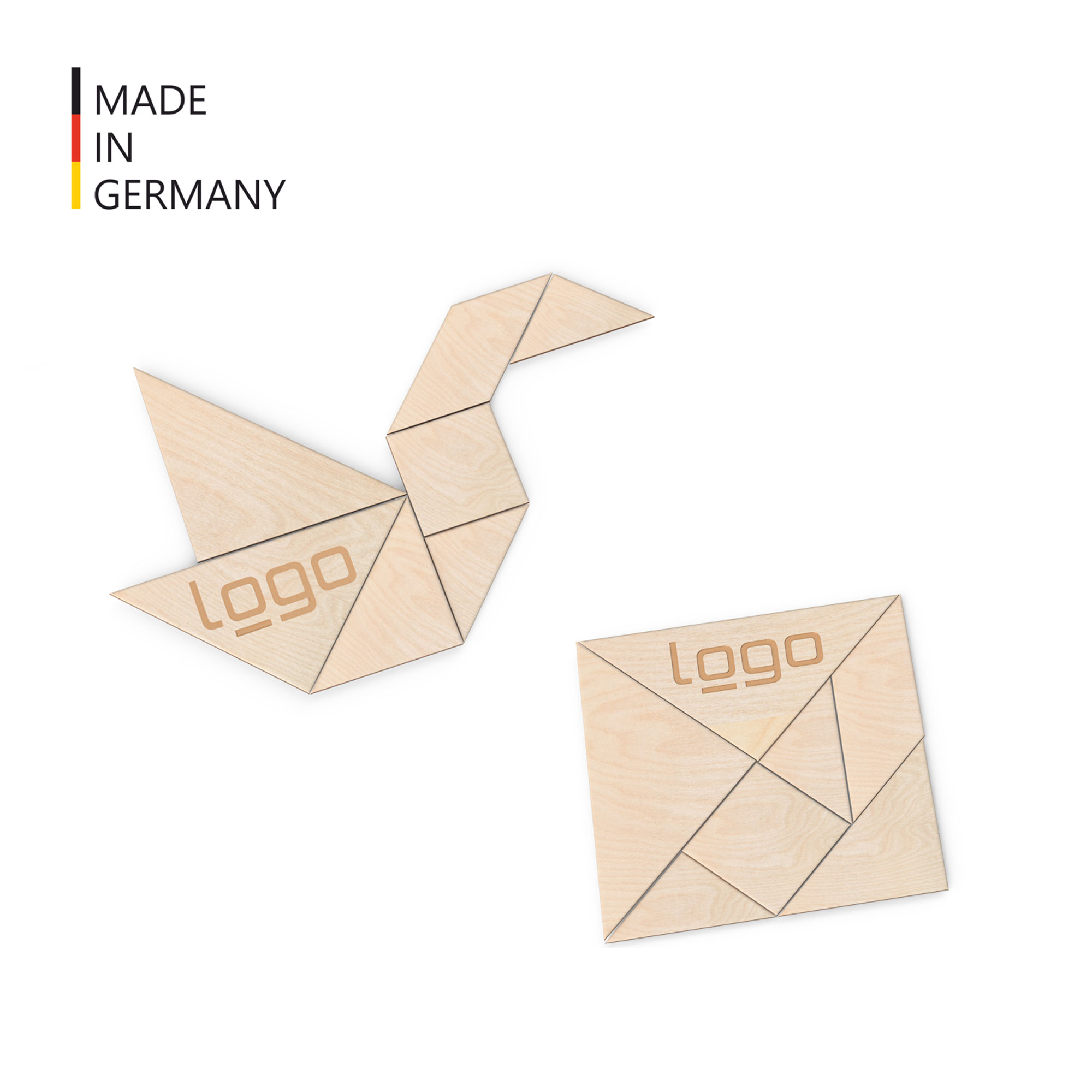 Tangram Kreativ-Puzzle (FSC® zertifiziert) inkl. Baumwollsäckchen