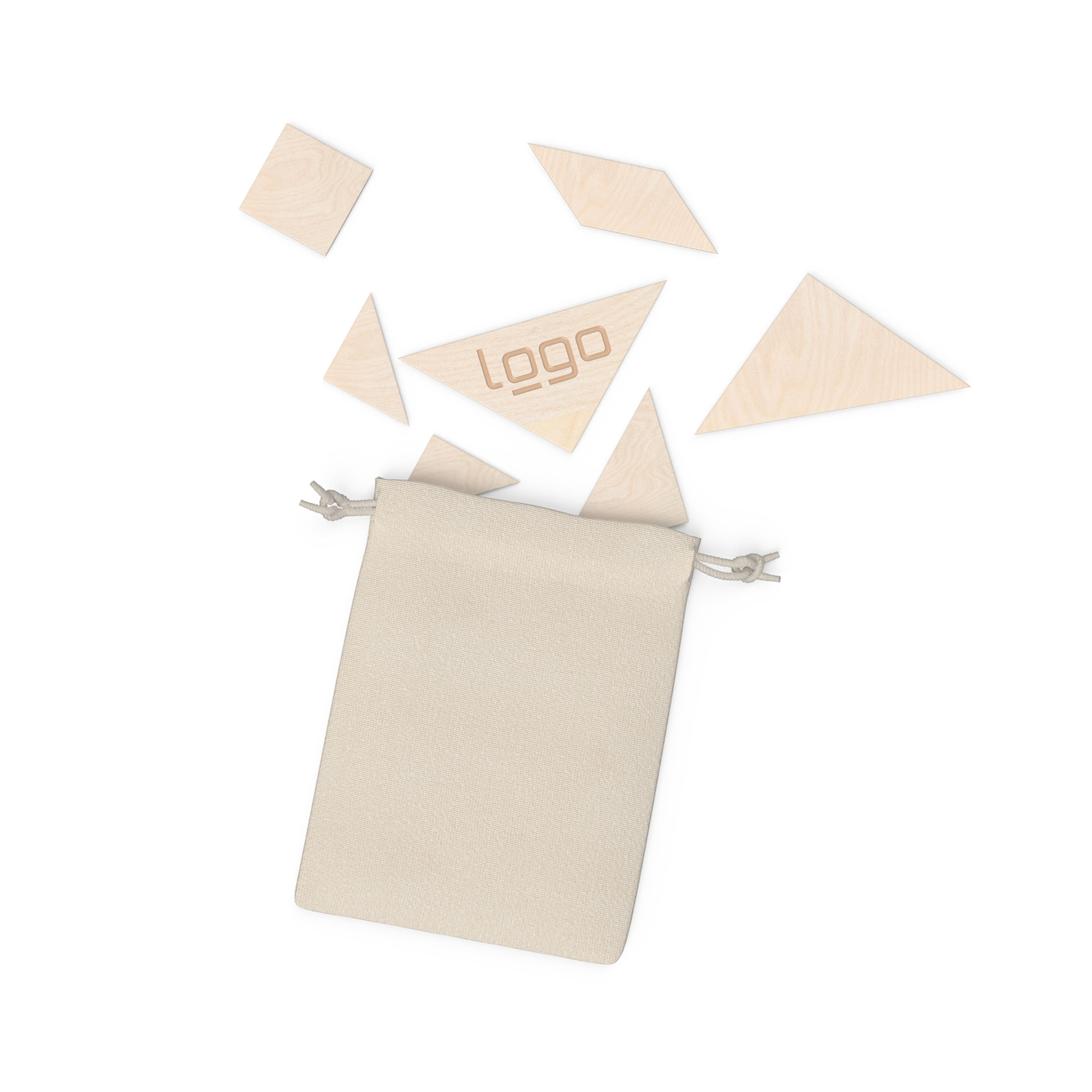 Tangram Kreativ-Puzzle (FSC® zertifiziert) inkl. Baumwollsäckchen