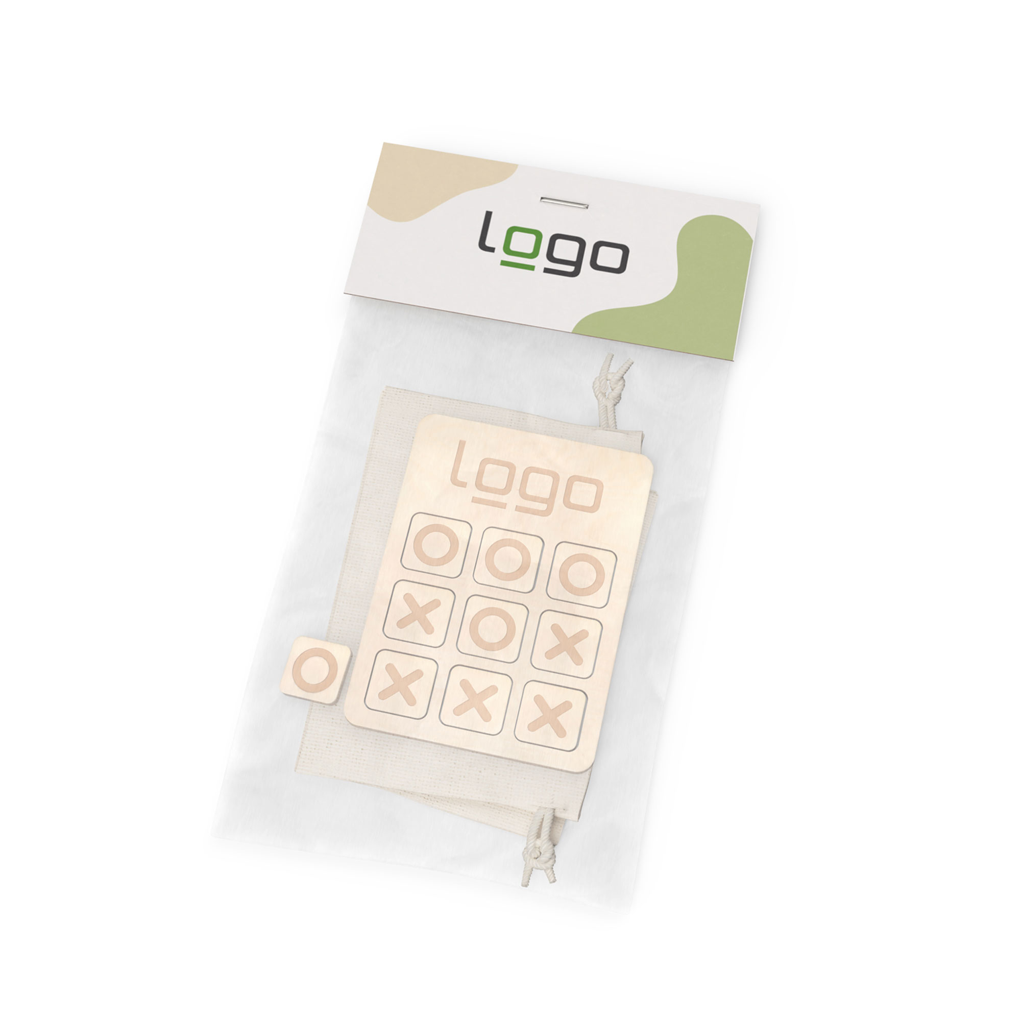 Tic-Tac-Toe – "Drei Gewinnt" (FSC® zertifiziert) inkl. Baumwollsäckchen