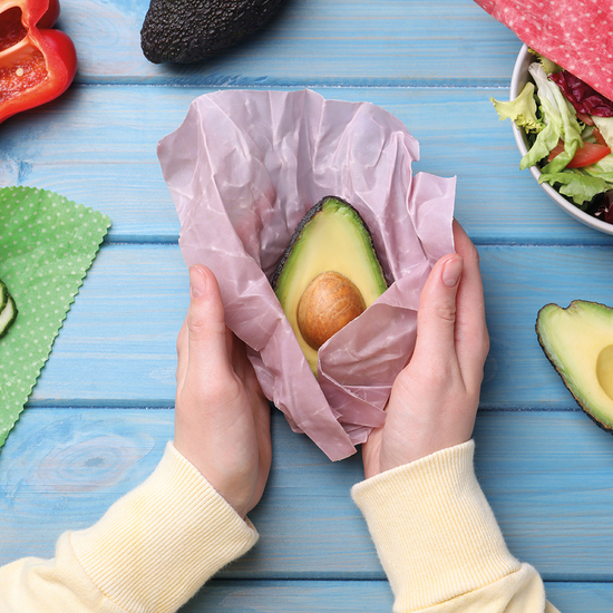 Bienenwachstuch L mit Banderole Wabi