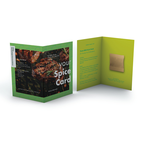 Gewürz Klappkarte A7 Zeno