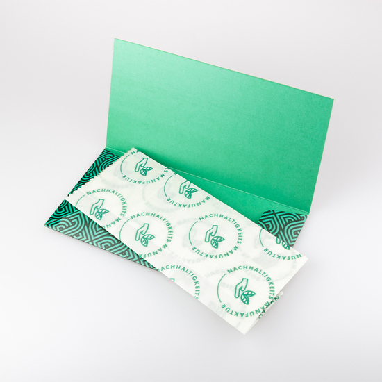 Bienenwachstuch M mit DIN Lang Karte Wabi