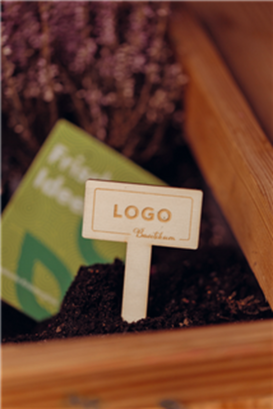 Klappkarte mit Pflanzstick – Herbi