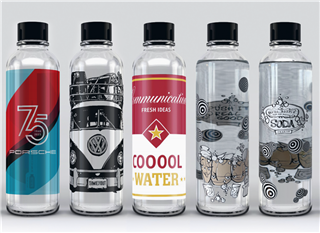 artbottles® Glas-Trinkwasserflaschen SODASTREAM-KOMPATIBEL
