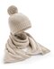 CB401 Beechfield Knitted Scarf and Beanie Gift Set