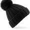 Verbier Faux Fur Pop Pom Chunky Beanie