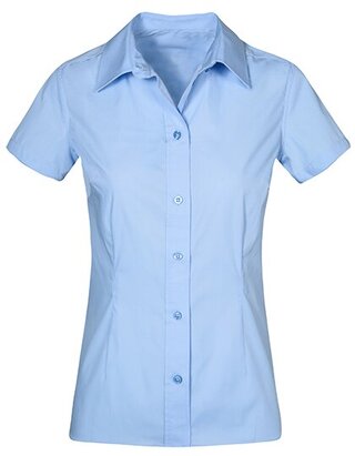 Women`s Poplin Shirt Short Sleeve
