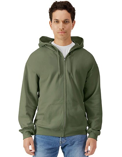 Softstyle® Midweight Fleece Adult Full Zip Hooded Sweatshirt