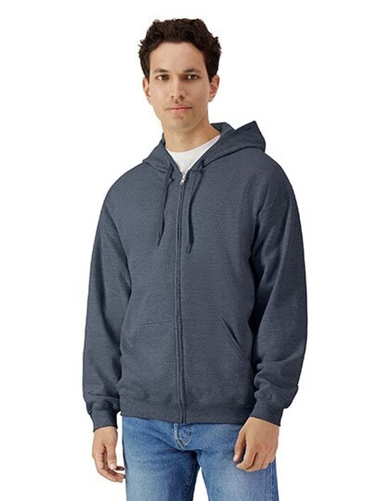 Softstyle® Midweight Fleece Adult Full Zip Hooded Sweatshirt