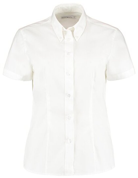 Women`s Tailored Fit Corporate Oxford Shirt Short Sleeve