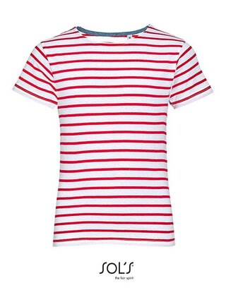 Kids` Round Neck Striped T-Shirt Miles