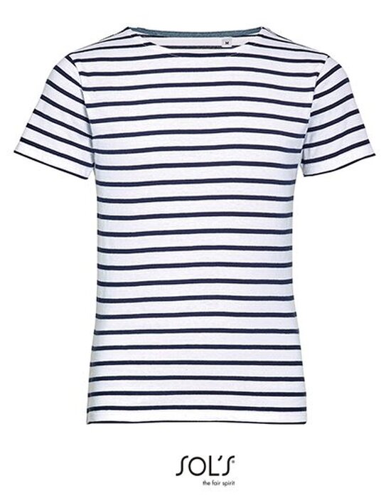 Kids` Round Neck Striped T-Shirt Miles