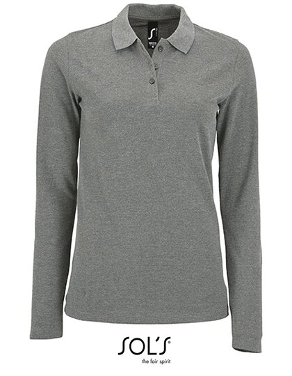 Women`s Long-Sleeve Piqué Polo Shirt Perfect