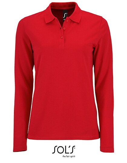 Women`s Long-Sleeve Piqué Polo Shirt Perfect
