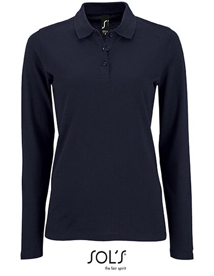 Women`s Long-Sleeve Piqué Polo Shirt Perfect