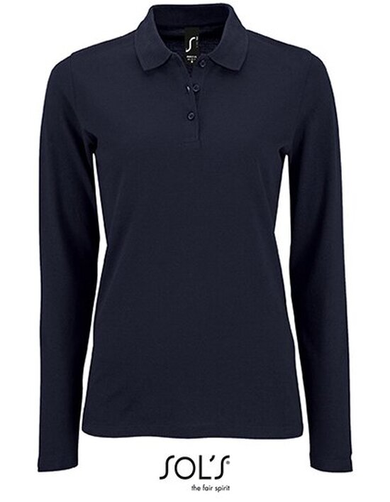 Women`s Long-Sleeve Piqué Polo Shirt Perfect