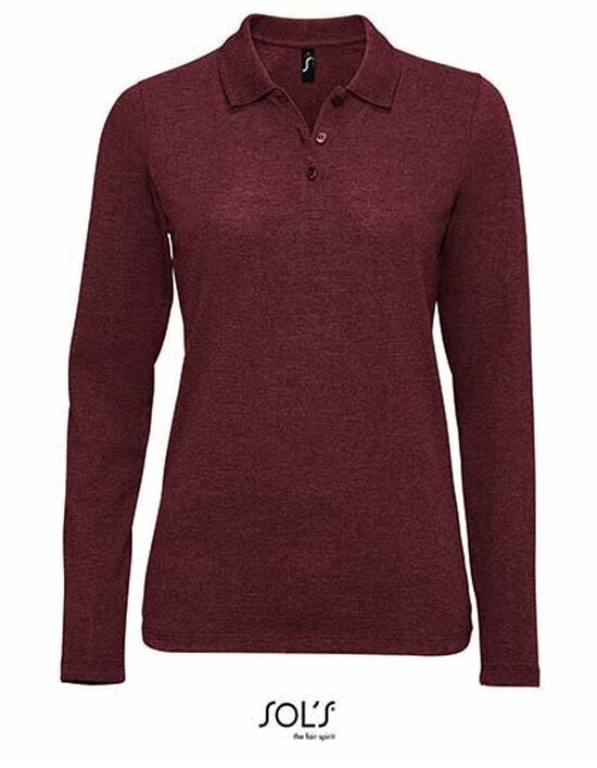 Women`s Long-Sleeve Piqué Polo Shirt Perfect