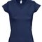 Ladies` V-Neck-T-Shirt Moon