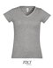 Ladies` V-Neck-T-Shirt Moon