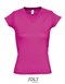 Ladies` V-Neck-T-Shirt Moon