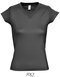 Ladies` V-Neck-T-Shirt Moon