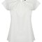 Ladies` Pleat Front Short Sleeve Blouse