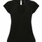 Ladies` Pleat Front Short Sleeve Blouse