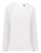 Ladies Pleat Front Long Sleeved Blouse