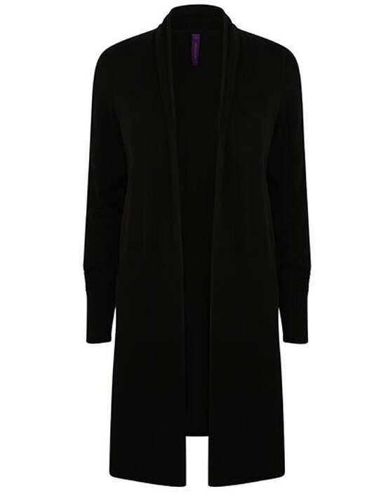 Ladies` Longline Open Cardigan