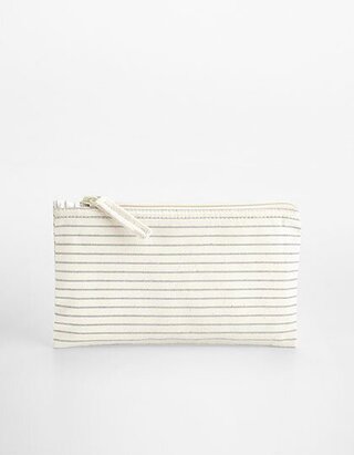 WM253 Westford Mill Striped Organic Cotton Accessory Pouch