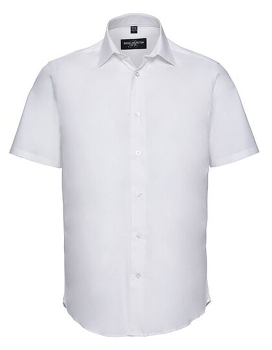 Men`s Short Sleeve Fitted Stretch Shirt