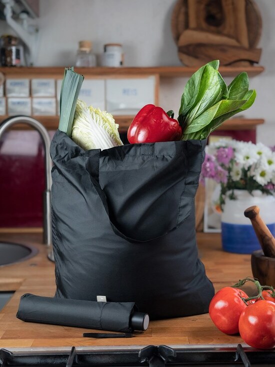 Taschenschirm mit Einkaufstasche SCHIRM & SHOPPER RPET