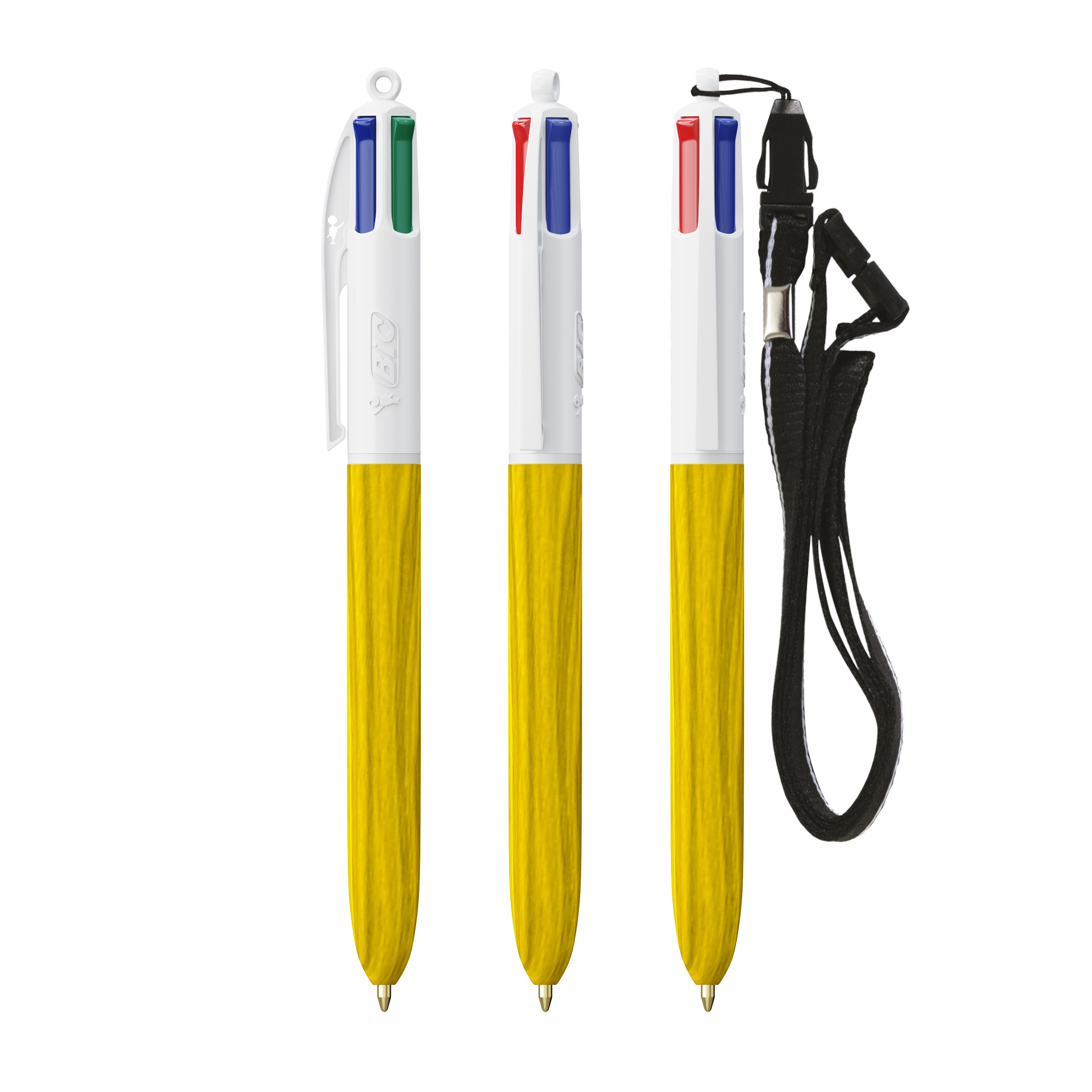 BIC® 4 Colours® Wood Style with Lanyard