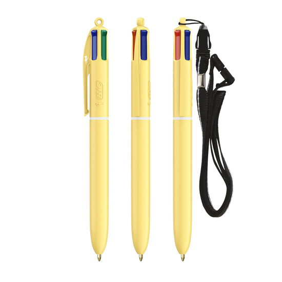 BIC® 4 Colours® Pastel + lanyard