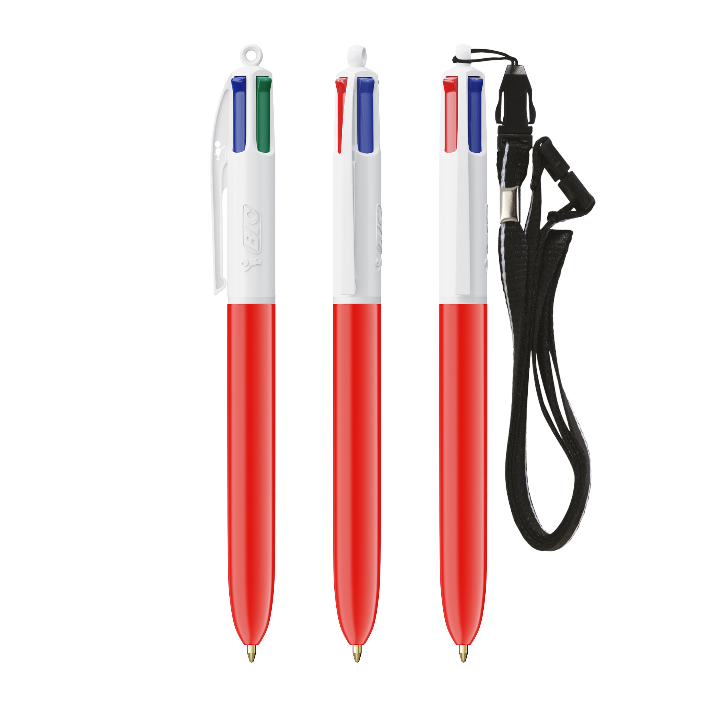 BIC® 4 Colours® ballpen + lanyard