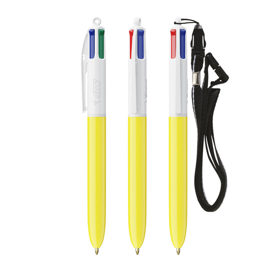 BIC® 4 Colours® ballpen + lanyard
