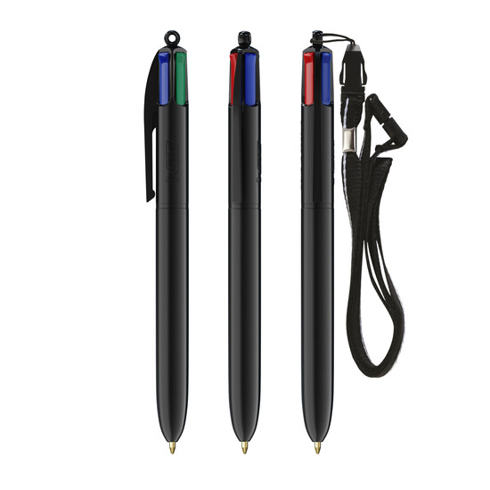 BIC® 4 Colours® ballpen + lanyard