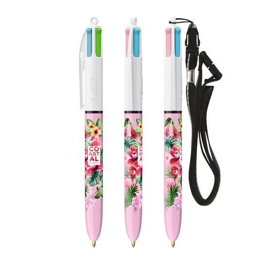 BIC® 4 Colours® Fashion with Lanyard ballpen