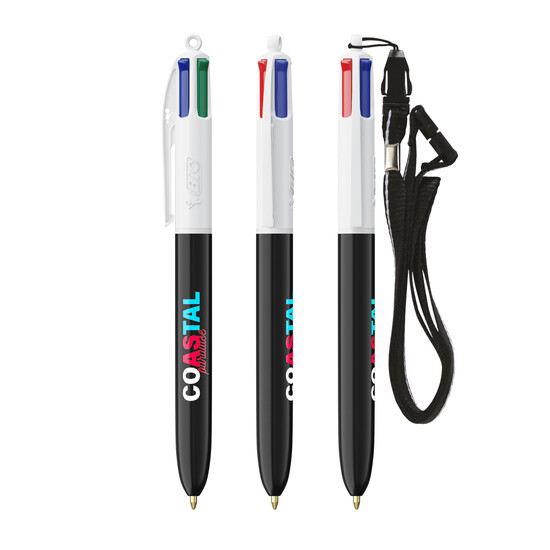 BIC® 4 Colours® ECO + lanyard